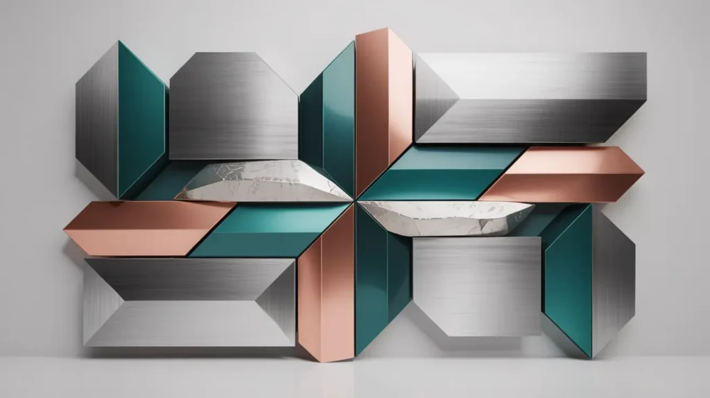 Geometric panels for a statement wall