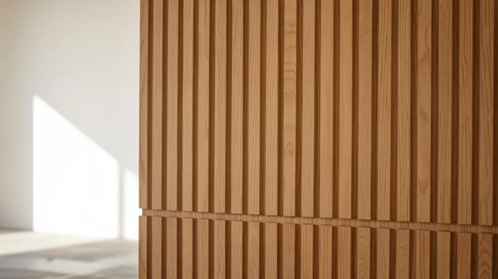 Vertical slat wall for a clean modern texture