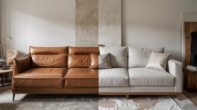 compare leather sofas vs fabric sofas