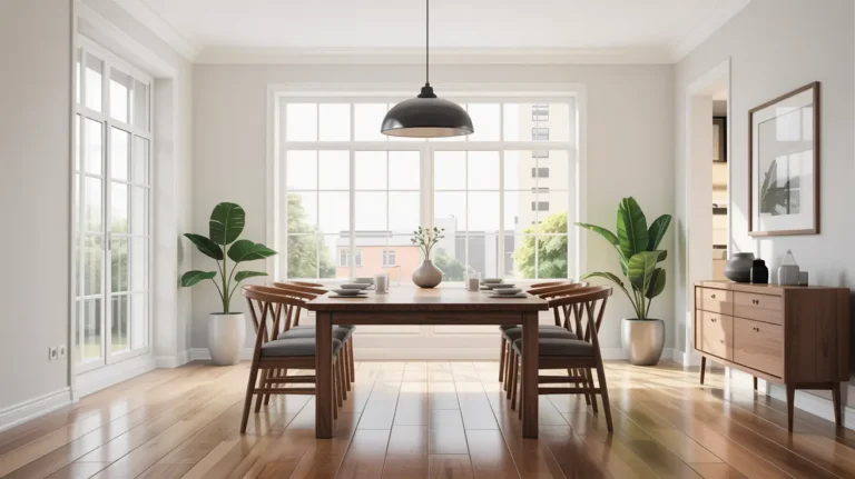 natural wood dining table